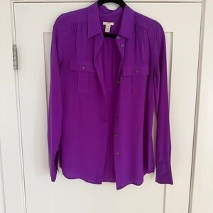 J. Crew Vibrant Purple Button Down Shirt